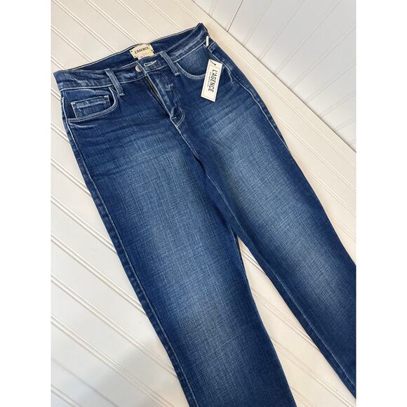 NWT L’AGENCE Dean High Rise Cigarette Leg Jeans Sequoia Blue Womens Size 25 - Picture 3 of 8
